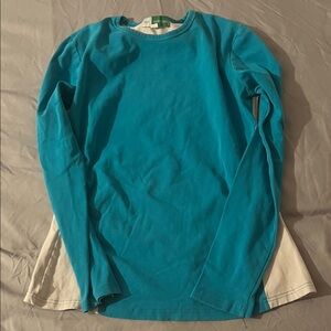 Teal & White Long Sleeve Shirt